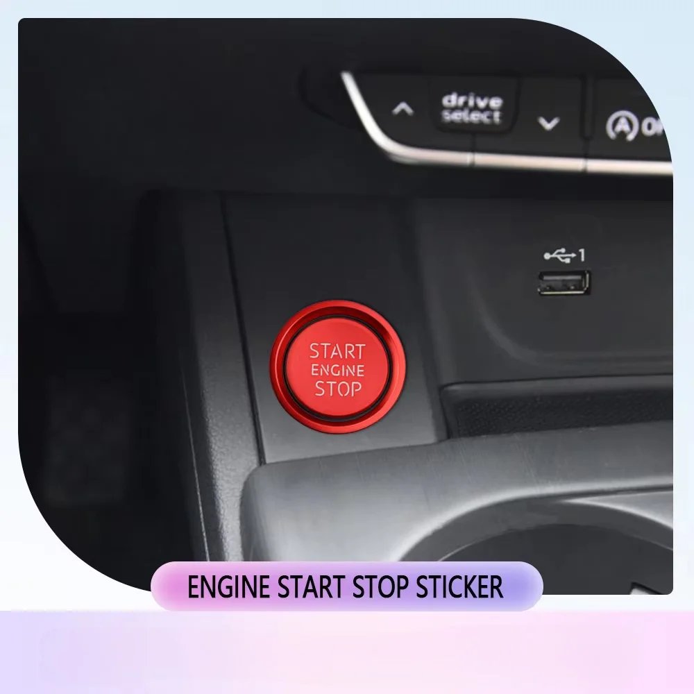 Car Ignition Key Ring Cover For Audi A4 A5 S4 S5 B9 16-22 A6 A7 C7 4GB 15-18 Engine Start Stop Sticker Decorative  Accessories