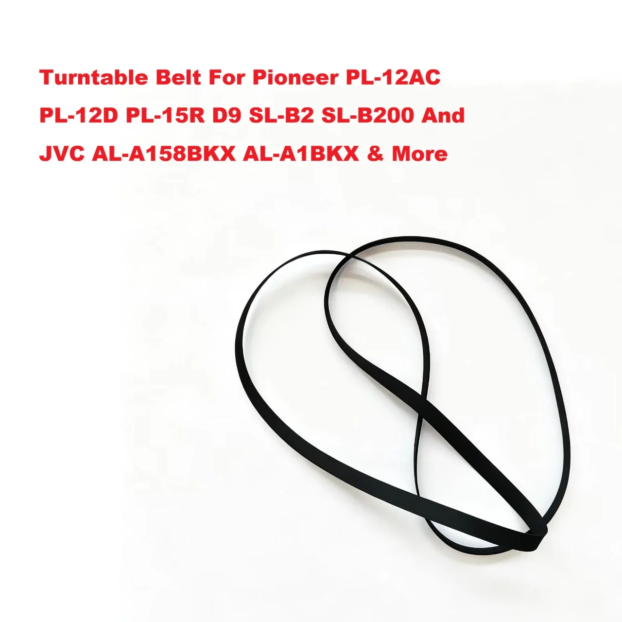 Correa de goma para tocadiscos Pioneer PL-12AC, PL-12D, PL-15R, D9, SL-B2, SL-B200 y JVC AL-A158BKX, AL-A1BKX, para plato de transmisión plana