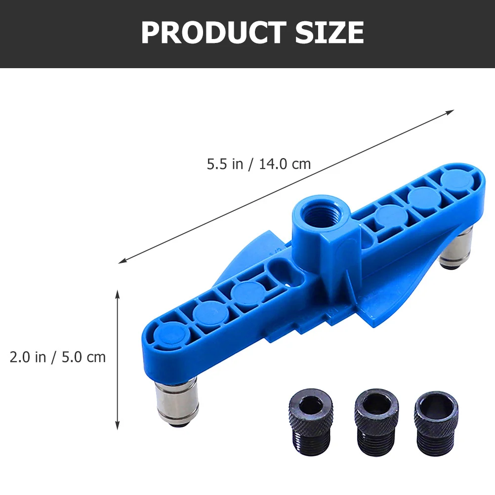 

Pocket Hole Drill Guide ABS Durable Woodworking Tool Adjustable Position Punch Locator Marking Scribe Tool for Straight Holes