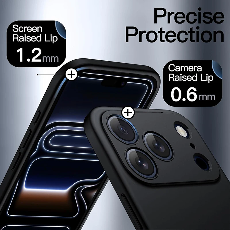 حافظة رفيعة للغاية من السيليكون غير اللامع لهاتف آيفون 17 برو ماكس، غطاء خلفي ناعم من مادة البولي يوريثان الحراري لهاتف آيفون 17 إير #4