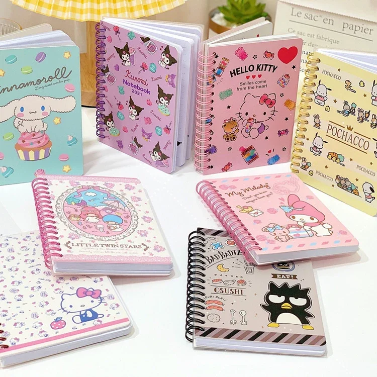 Cadernos Sanrio, Melody Hello Kitty, Kuromi Cinnamoroll Diário, Agenda, Planejador semanal, Writing Notepad, Material Escolar, Bonito, Atacado