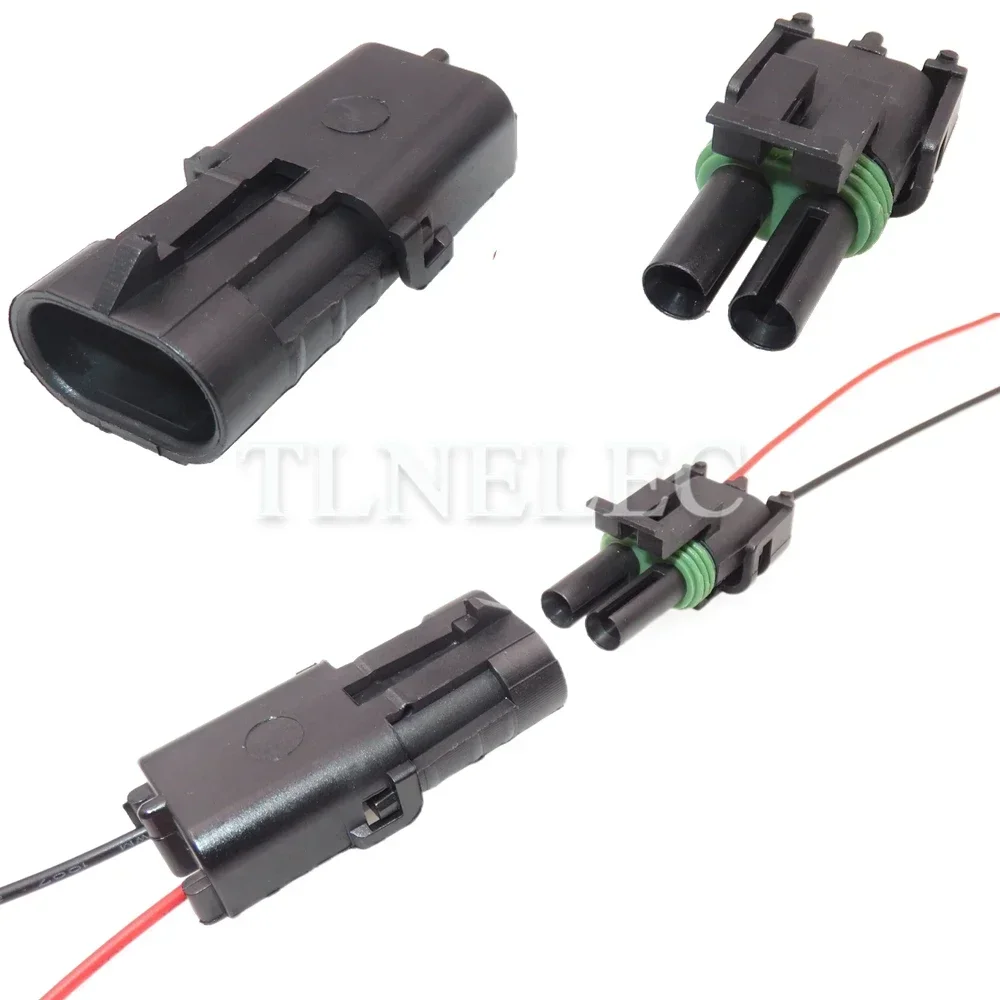 2 Pin Way Car Male Female Wiring Cable Socket With Wires Automotive Unsealed Connectors 12015792 12010973