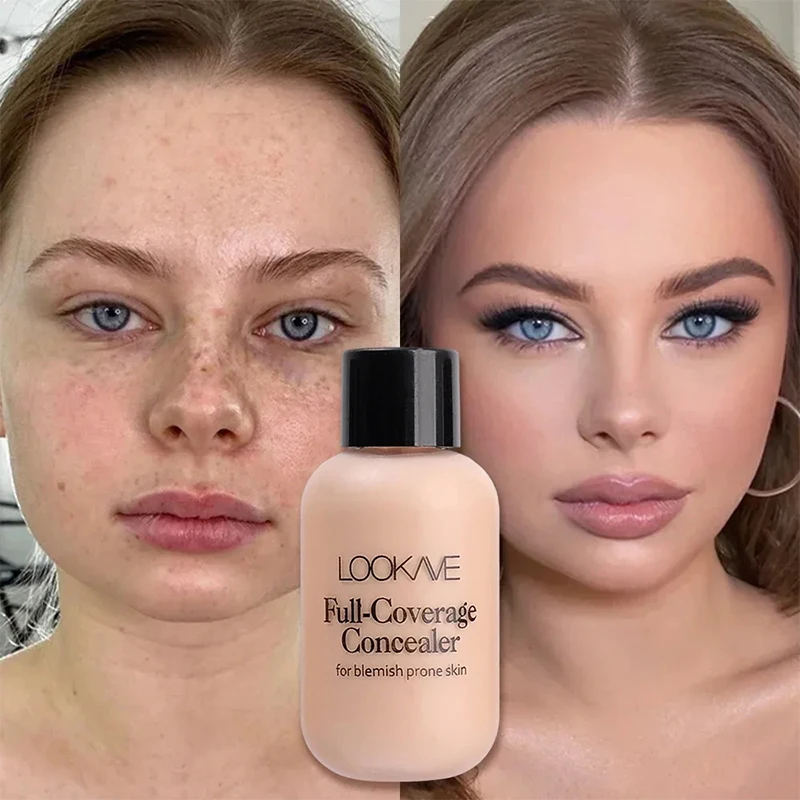 Full Cover Liquid Concealer Cream Makeup 12ml Invisible Eye Dark Circles Cream Face Foundation Waterproof Make Up Base Cosmetics