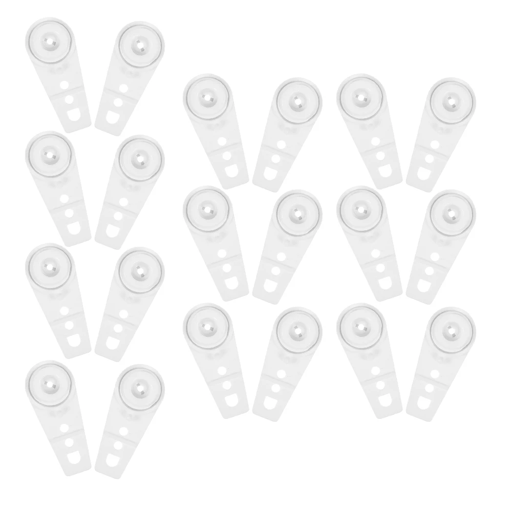 

20pcs Curtain Track Sliders: High-Strength Ball Bearing Carriers For Smooth Silent Operation Universal Plastic Drapery Rail