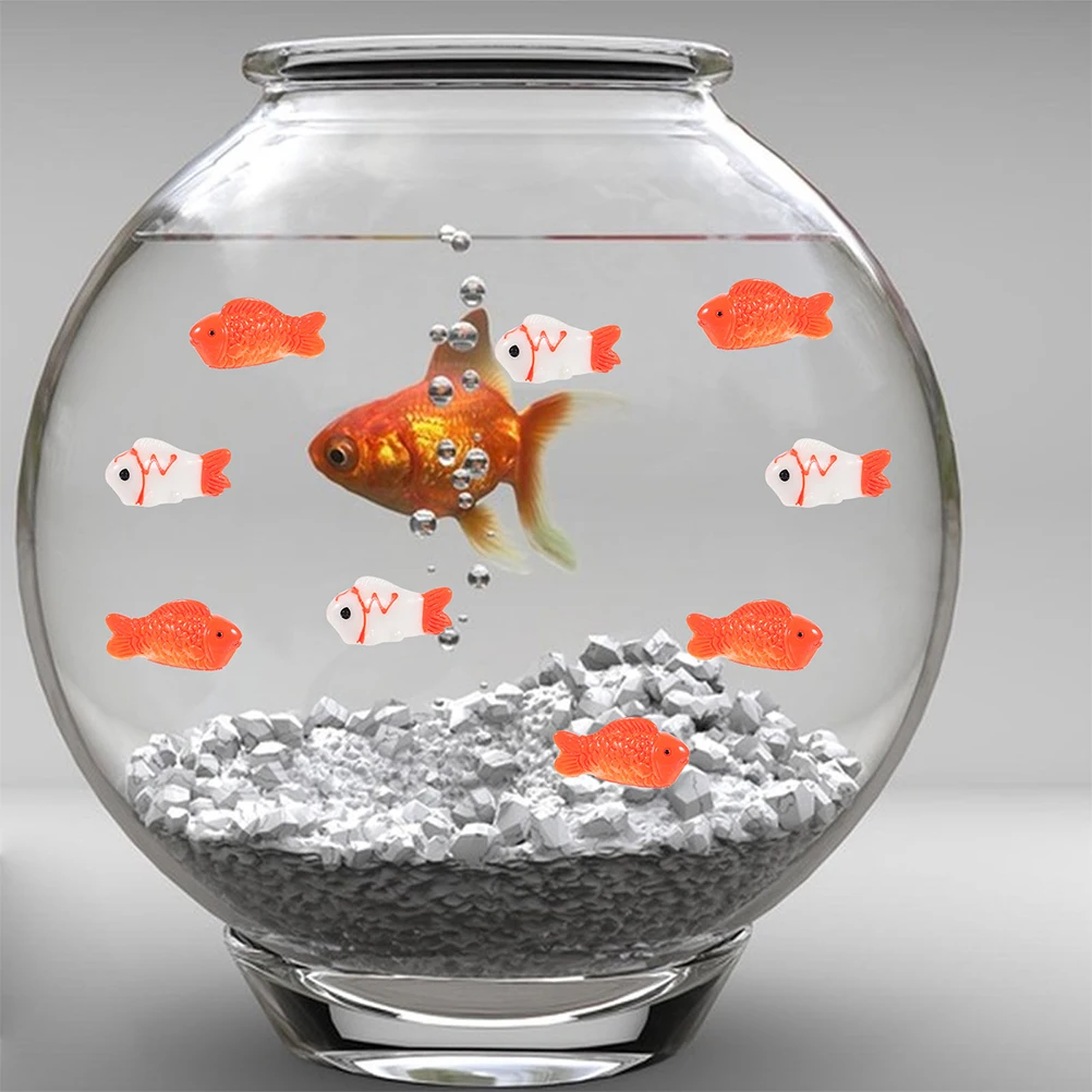 

10pcs Marine Animal Ornaments Mini Resin Fish Figurines Cartoon Decor Aquarium Garden Landscape DIY Pet Supplies Bonsai Decors