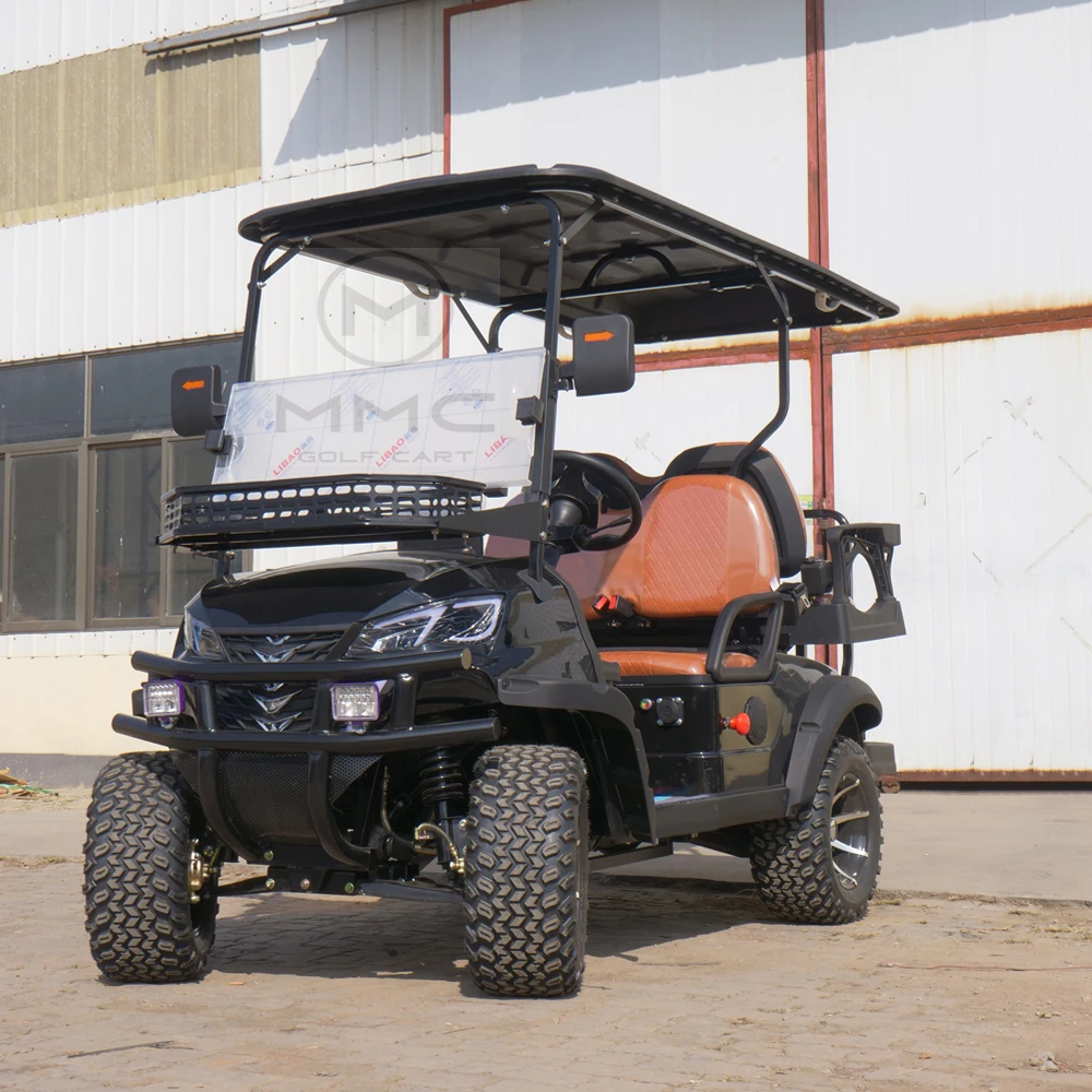 High Speed Lifted Off Road Golf Cars 48/60/72V Lead-acid Lithium Battery Solar Panel 4 Seaters Electric Golf Carts