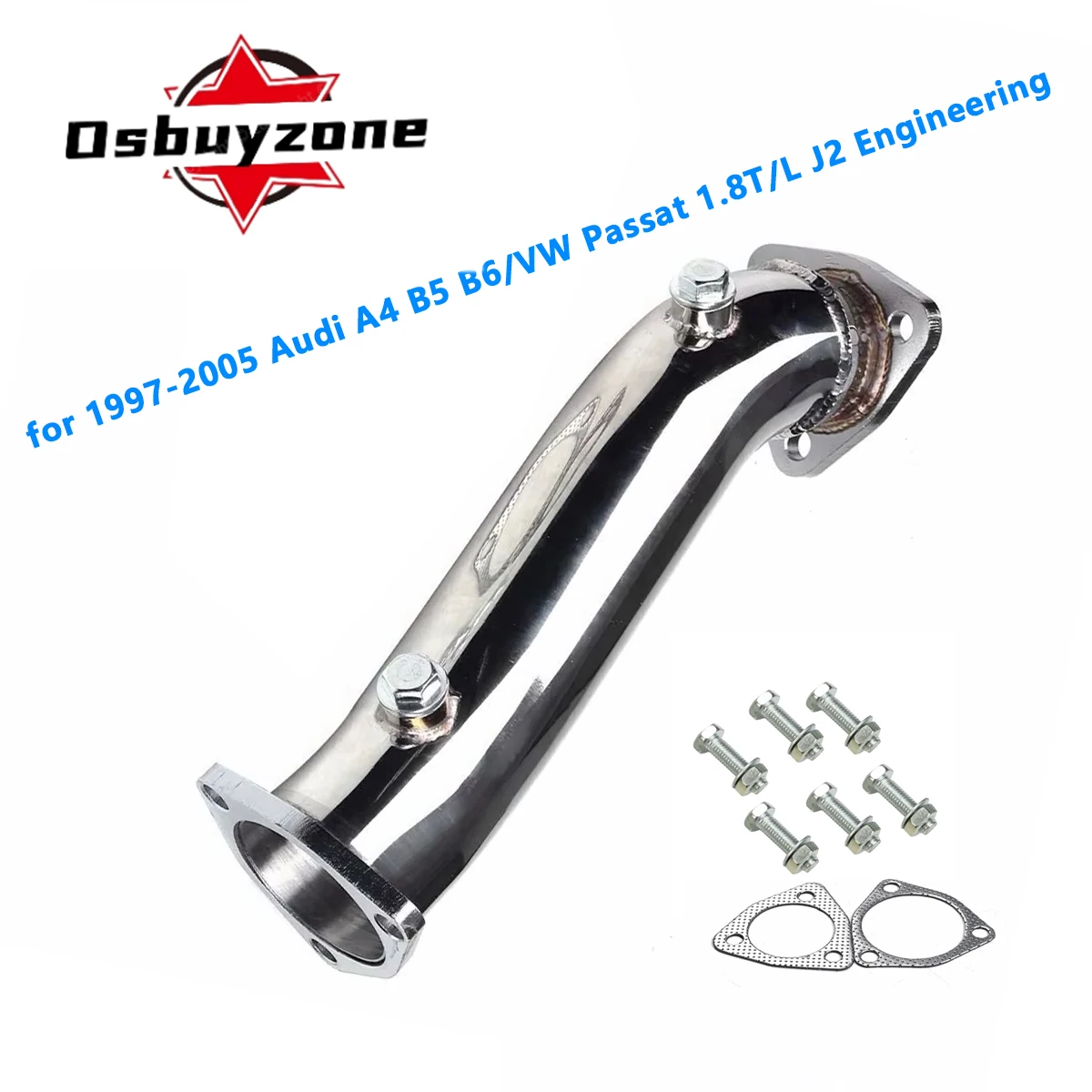 

Downpipe Exhaust for 1997-2005 Audi A4 B5 B6/VW Passat 1.8T/L J2 Engineering