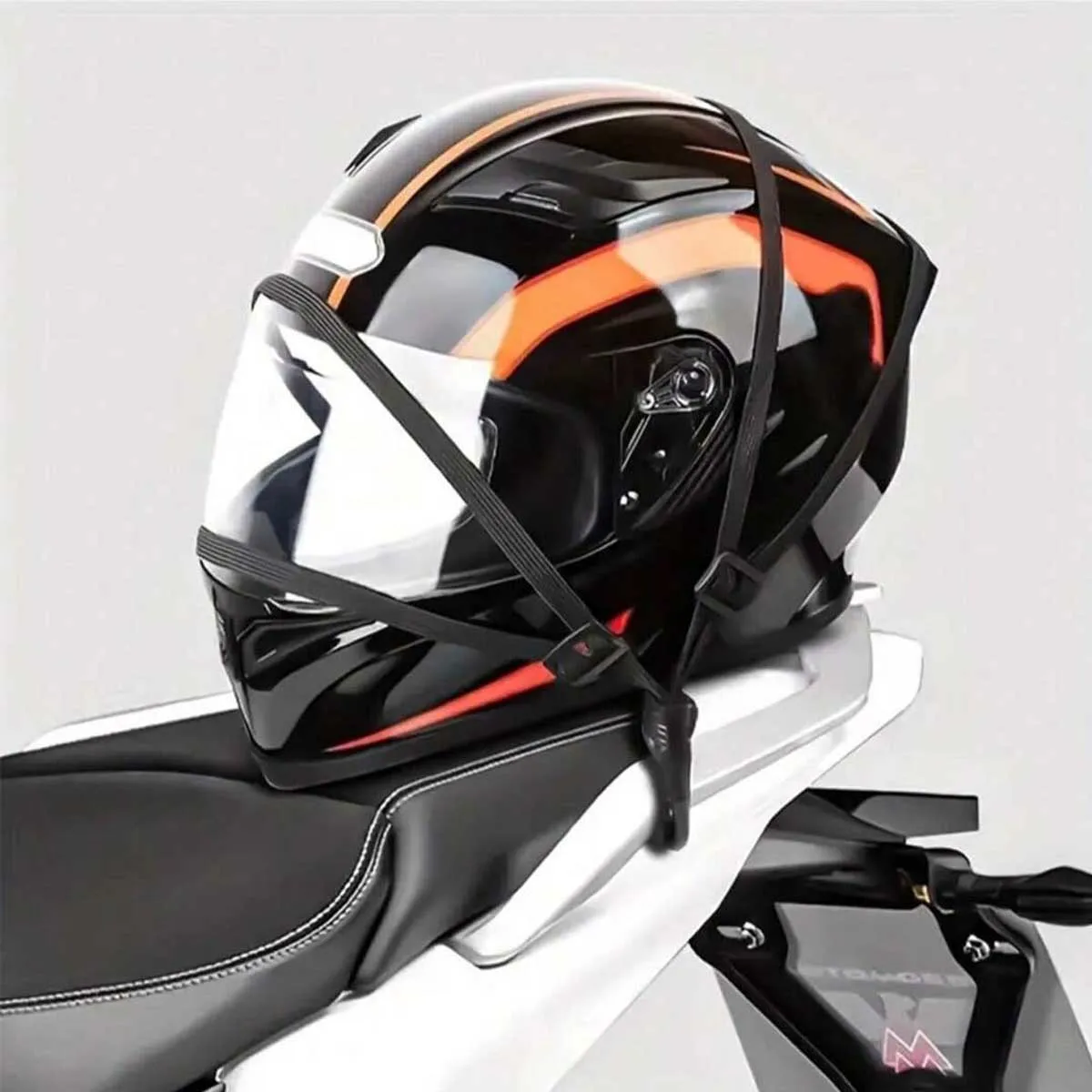 4-in-1 Multi-functional High-strength Rubber Elastic Bungee Rope for Motorcycles, Electric Bicycles, Helmets
