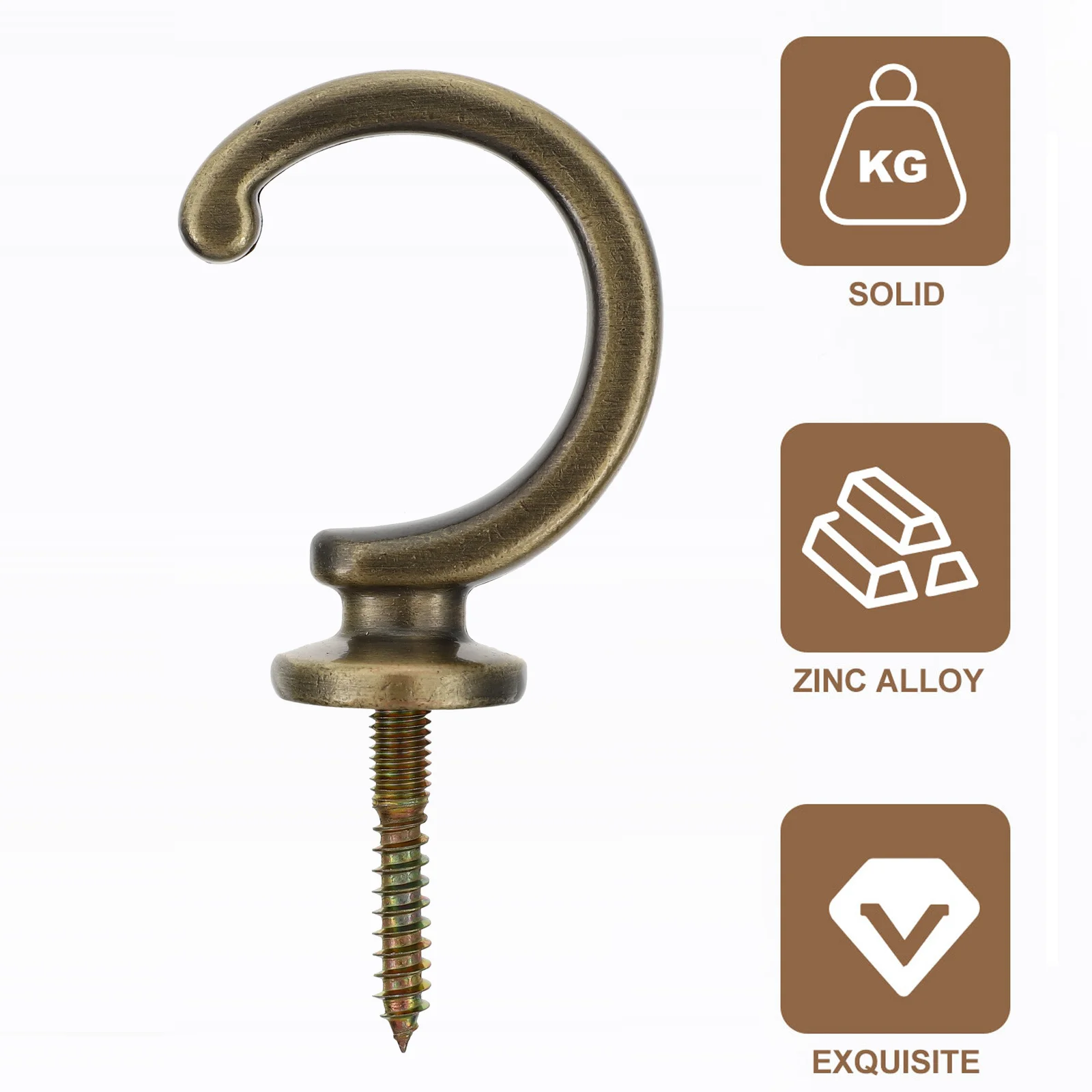 

2Pcs Professional Curtain Hook Holder Multi-Use Decorative for Villas Traditional Rooms Curtain Holdback Wall Hooks