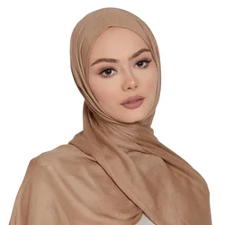 Modal Hijab Rayon Cotton Shawls Muslim Hijabs For Women Plain Scarf Big Size Headscarf Islamic Turban Headband 190*85cm