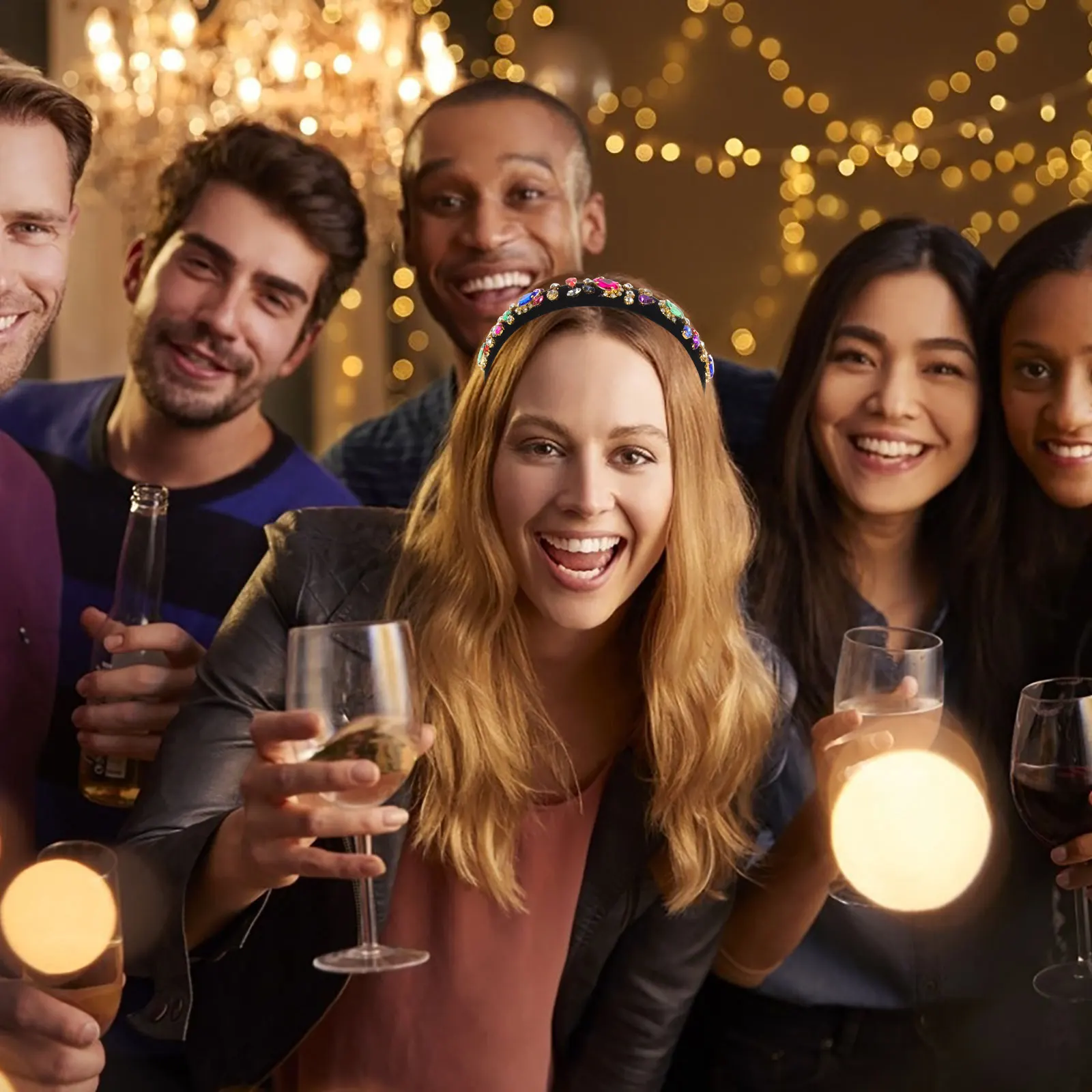 

Pearl Hair Hoop Diamond Headband Wide Headdress For Women Lightweight Elegant Accessory Gift Hair Styling Tool