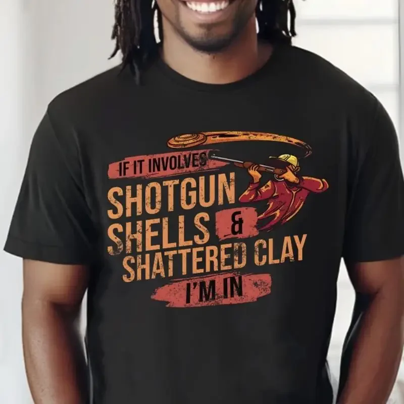 Sporting Clay Shooting Trap Skeet Black T Shirt S 5Xl