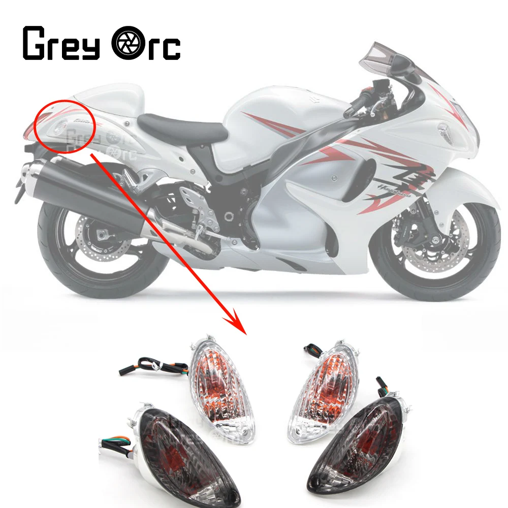 For Suzuki Hayabusa GSX1300R GSXR GSX-R 1300 08-20 E-Marked Rear Turn Signals Blinker Indicator Winkers Light Housing Lens