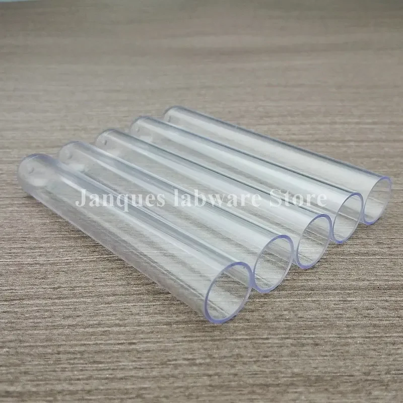 Imagem -05 - Clear Plastic Test Tubes com Rolhas Fundo Redondo Frasco de Presente de Casamento Banho Salt Party Candy Bottle 16x100 mm 50 Pcs 100 Pcs Lab