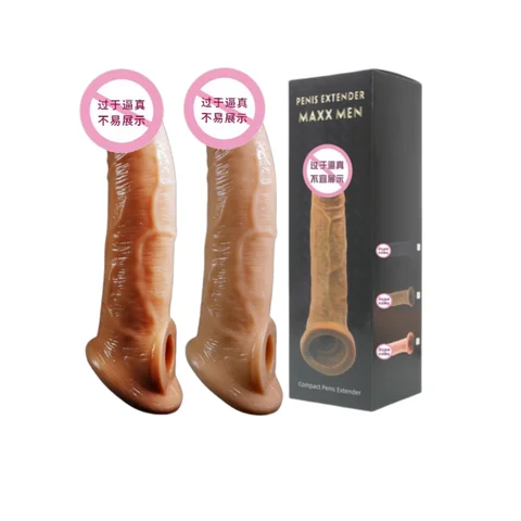 Online Shop Male Sex Toys Clear Cock Sleeve Penis Enhancer And Penis Sleeve Cockring Ball Stretcher Reuseable Sex Tools For Men