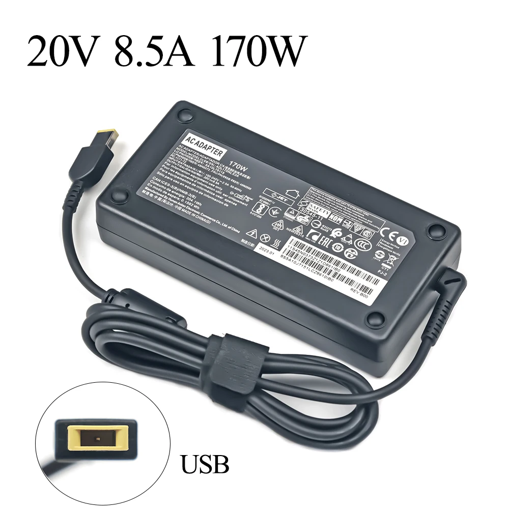 

20V 8.5A 170W AC Adapter Charger for Lenovo Yoga 45N0375 4X20E50574 PA-1171-71 ADL170NLC3A, 4X20E50582 For Lenovo W540, T451