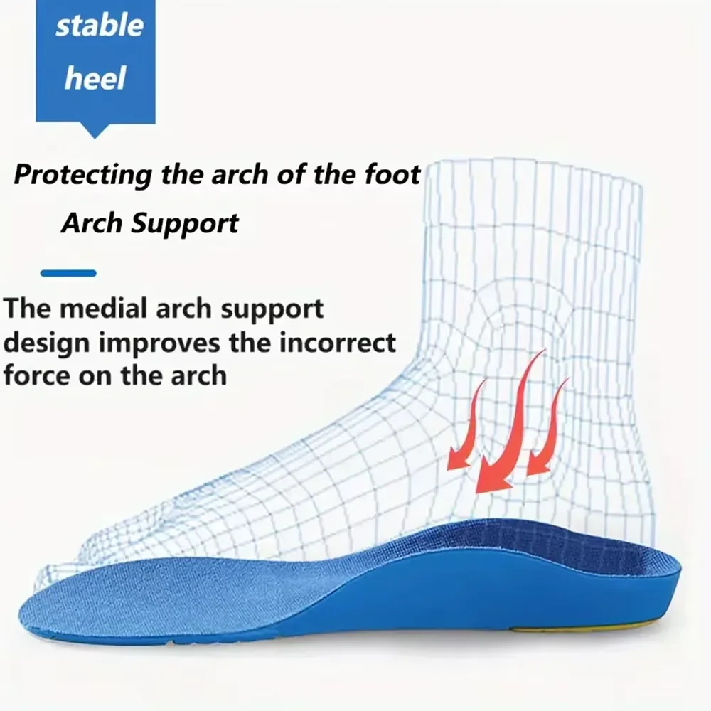 Children Insoles Kids Orthopedic Flatfoot Arch Pads Soft Arch Support Pads For Kid Boys' Walking Shoes Toddler Sneakers