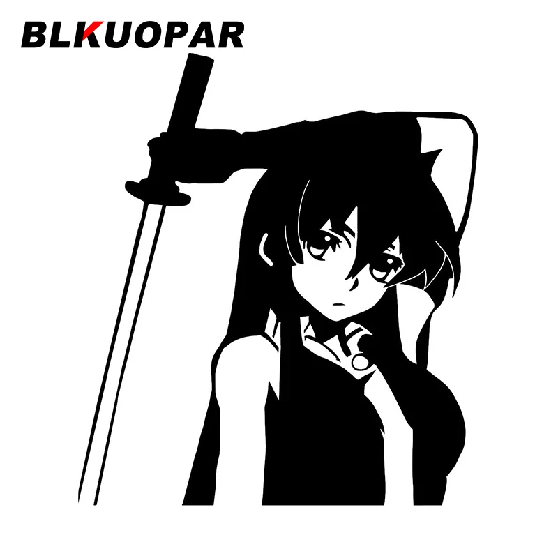 BLKUOPAR Akame Ga KILL! Japanese Anime Scratch-Proof Graphics Car Stickers Windows Trunk Motorcycle Decal Windows Decoration