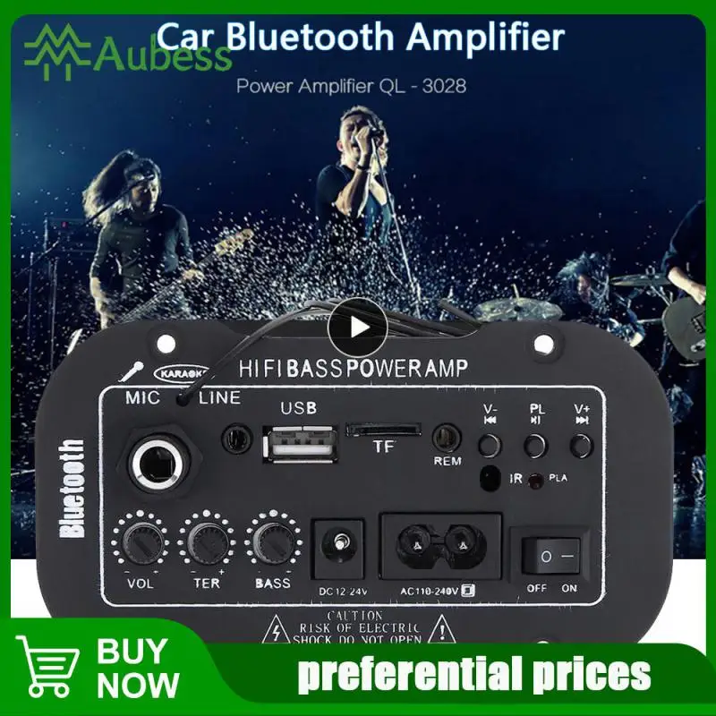 Universal Car Audio Amplifier AMP MP3 MIC SD USB DVD Stereo HiFi Bass Power Remote Control Car Audio Accessories