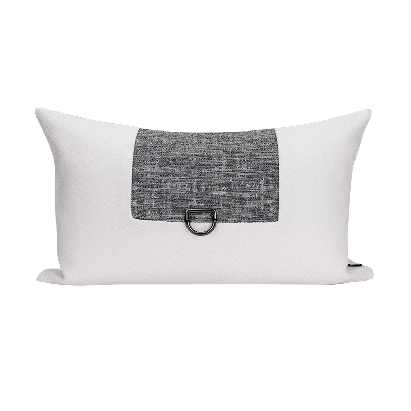 

Nordic Woven Cushion Cover 30x50cm Grey White Cotton Linen Throw Pillows INS Luxury Office Chair Sofa Pillow Case Home Decor