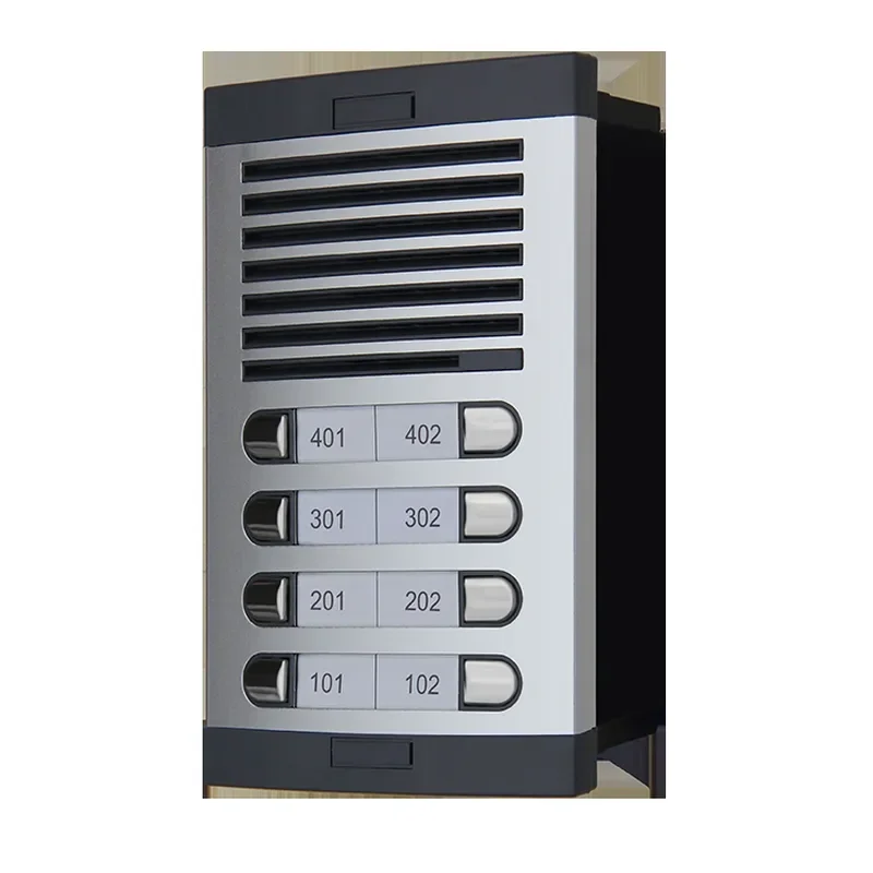 Audio door entrance kit with wiring aluminum plate metal button embedded surface installation for buildings