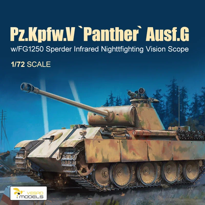 

VESPID Model Assembly Tank Model Kit VS720008 Black Panther Medium Tank Night Combat 1/72