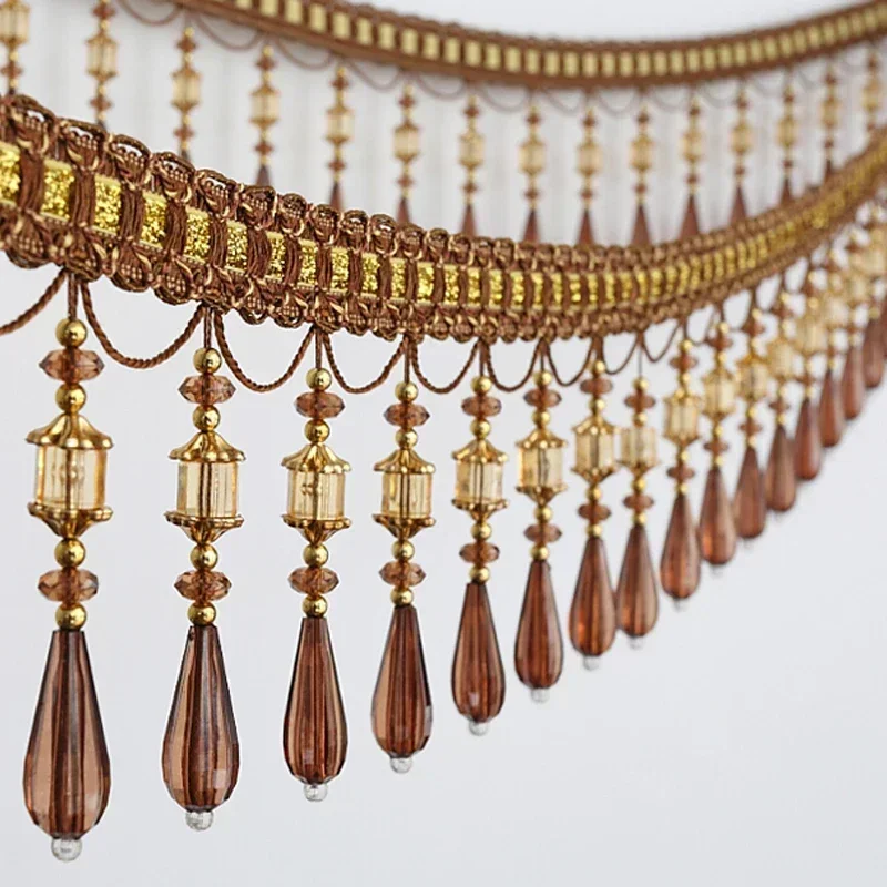 13.5cm Curtain Accessories Tassel Fringe Trim Pineapple Bead Ribbon for Home Textile Drapery Sewing Decoration