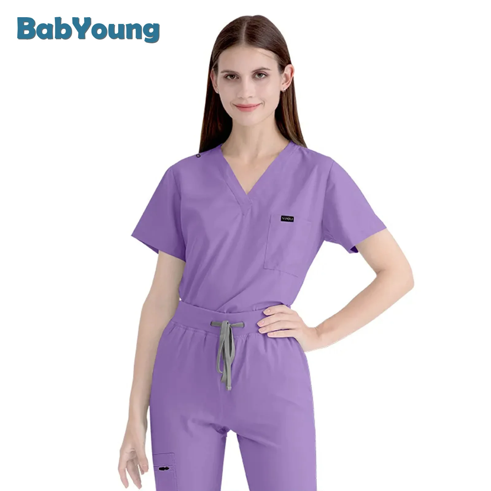 Multilcolors Hospital Medical Scrub Suits Uniform Women Men Scrubs Set Beauty Work Clothes Nurse Accessories Dental Surgery Suit