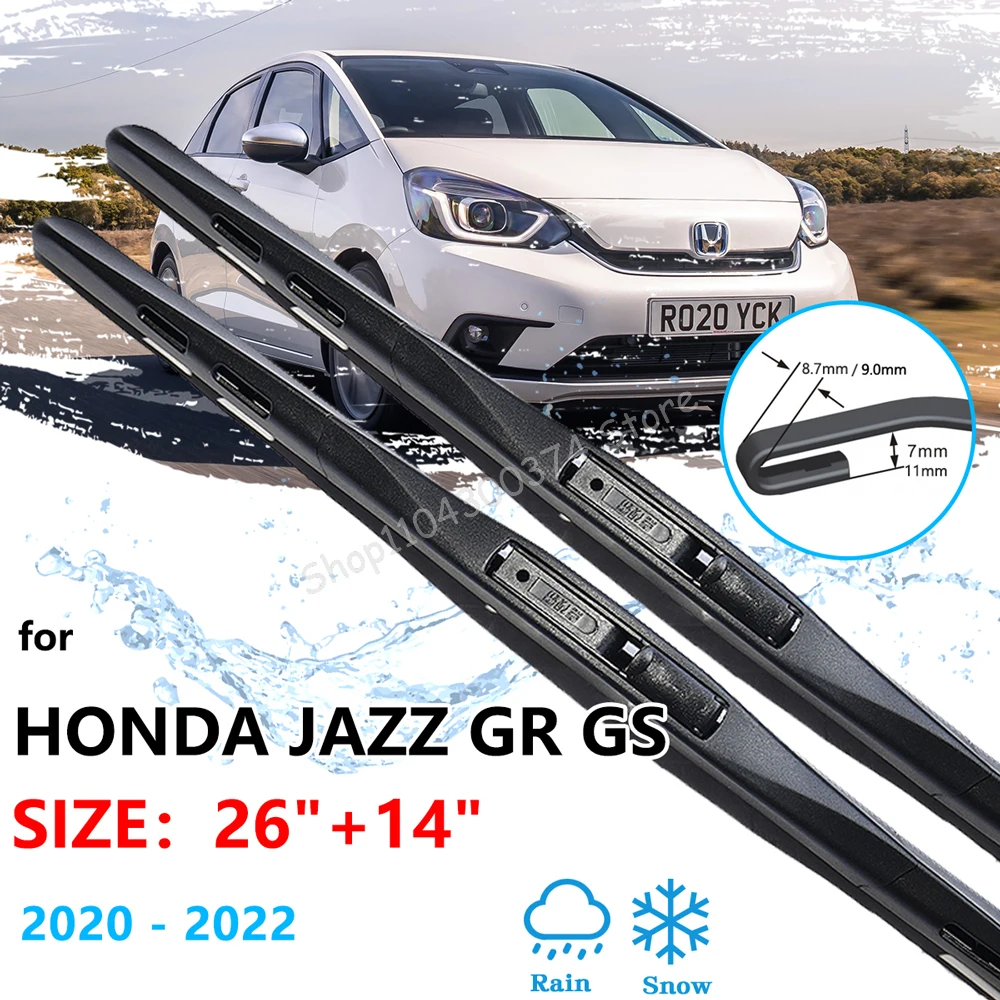 

For Honda Jazz Fit GR GS MK4 2020 2021 2022 Front Rear Wiper Blade Window Windshield Windscreen Auto Replacement Parts U J Hook