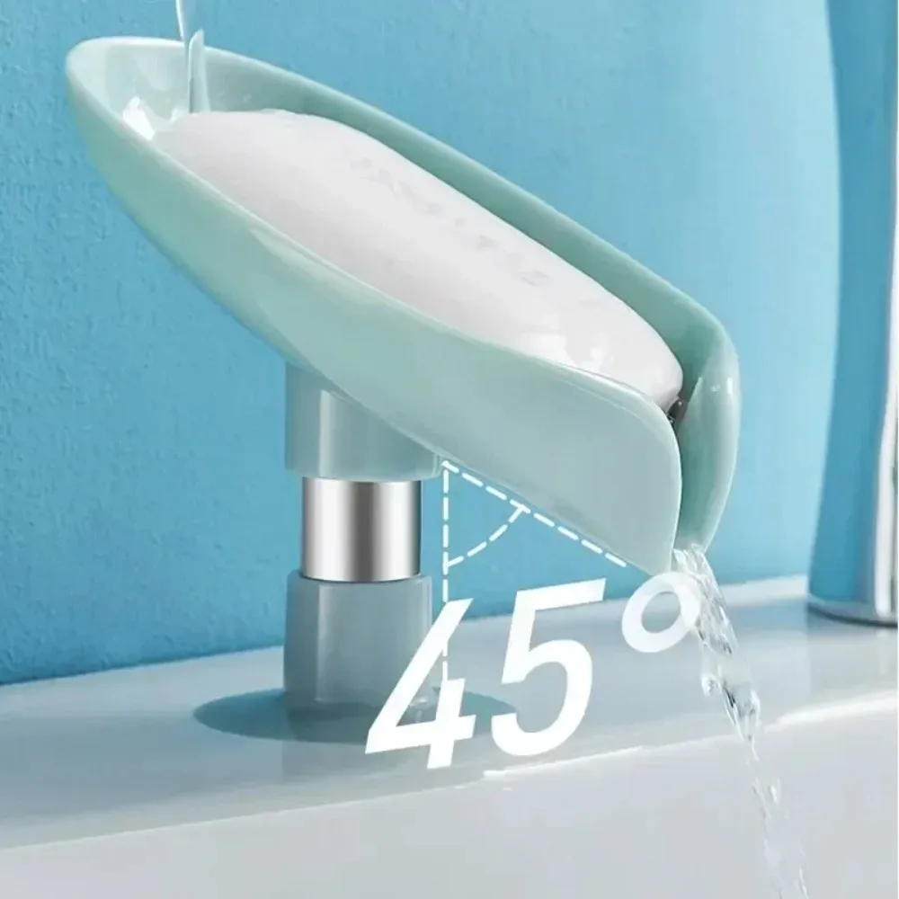 

Suction Cup Soap Holder Leaf Shape 1PCS Drainable Soap Box for Bathroom Kitchen Drying Rack Shower Sponge Container Accessory