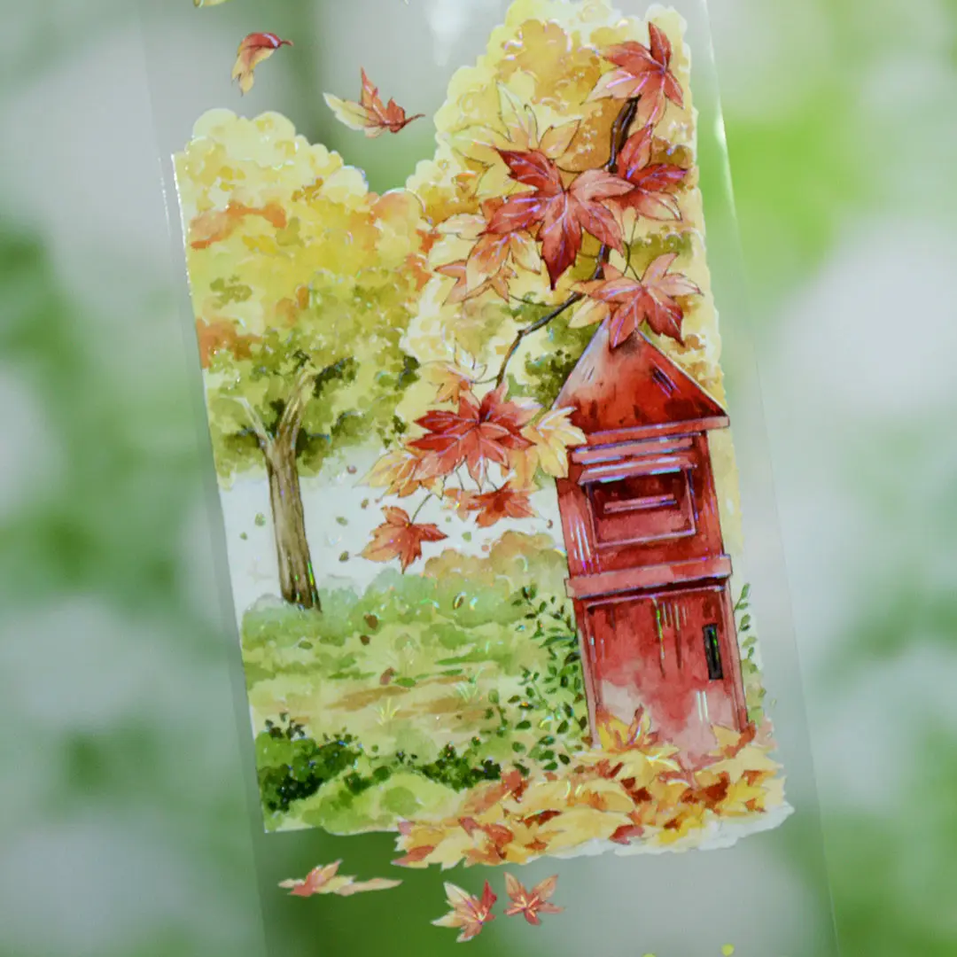OKMT New  Journal Landscaping Tape Floral Plant Decoration Stickers and Paper Tape, Seeking Mountains and Asking Wild