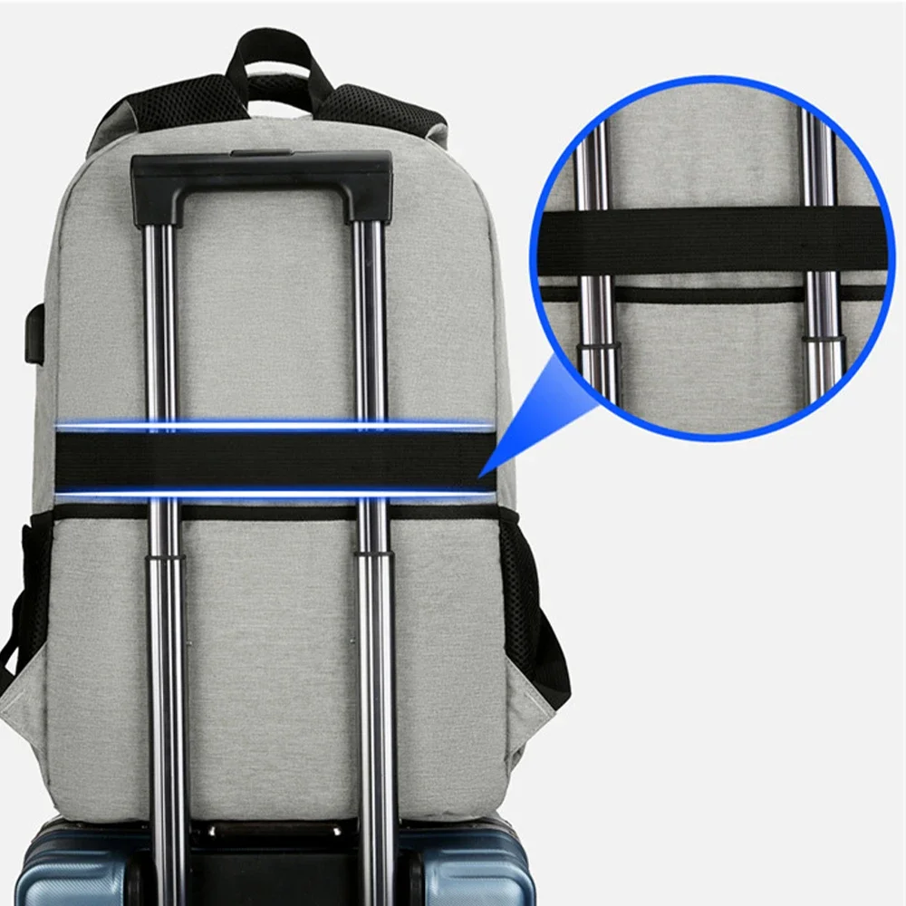 SYZM Men Business Backpack with USB Port Laptop Bag Aluminum Foil Thermal Insulation Bag Camping Picnic Backpack Lunch Bag