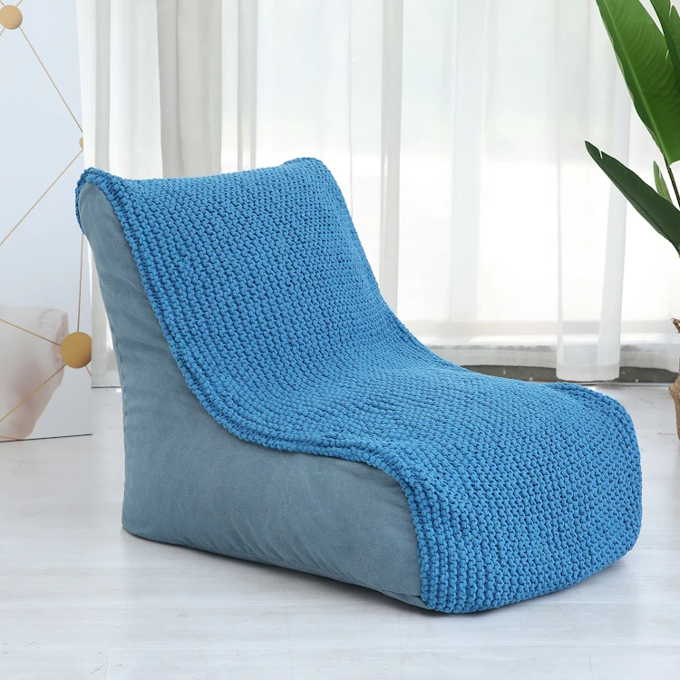 

Home Furniture General Use Knitted Fabric Modern Bean Bag Sofa Durable Bean Bag Chair
