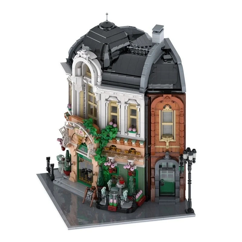 

MOC-241902 MOC Modern Streetscape Architecture Series Building Blocks Cafe Fleur Creative Bricks Toys Children' Gifts 4412PCS