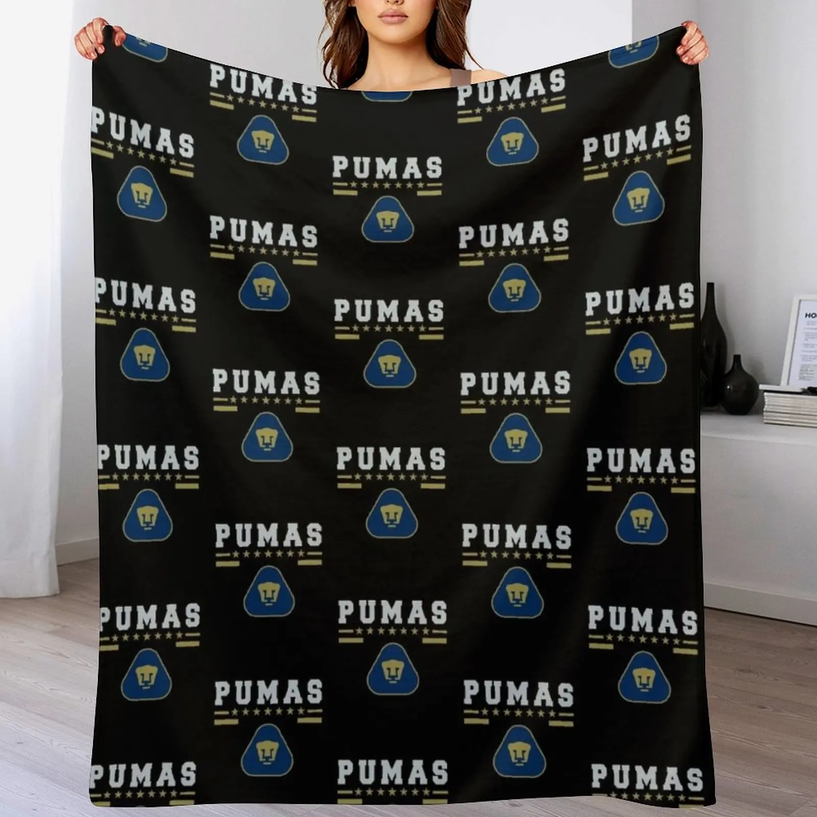 Pumas Unam - Mexican Soccer Team Family Gifts Throw Blanket Cozy Microfiber Throw Blanket for Home Bedroom