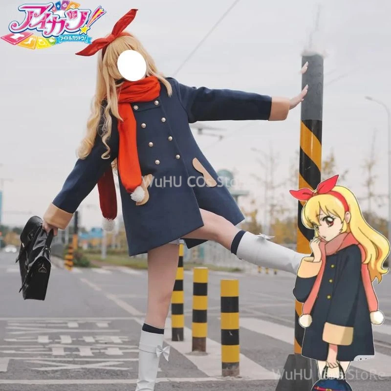 Anime Aikatsu! Cosplay Hoshimiya Ichigo Cosplay Costume Coat School Uniform Hoshimiya Ichigo Wig Women Hallowen Party Cosplay