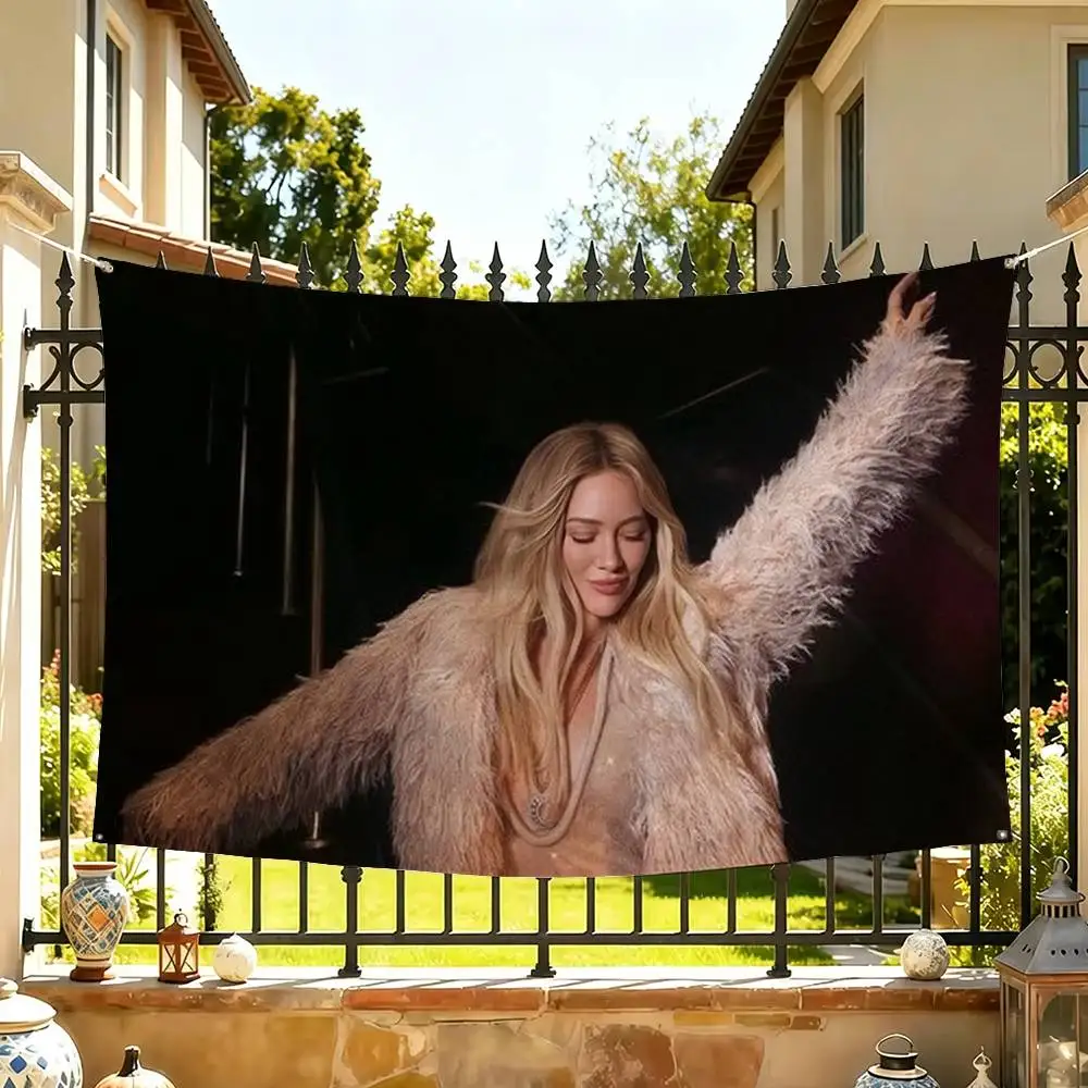 Hilary Duff Luck or Something  Flag Suitable For Party Club Outdoor Interior Wall Decoration Banner Fans Gift