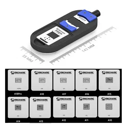 Mechanic magnetic levitation CPU BGA reballing holder with 10Pcs stencil for iPhone A10-A18 glue removal bga reball kit