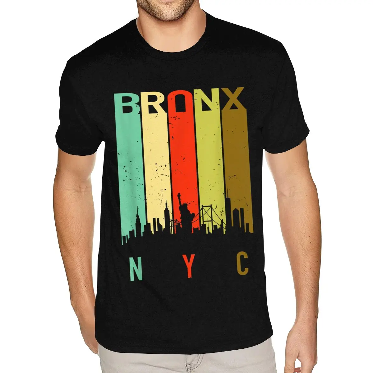 

Retro Bronx New York City Vintage Nyc Gifts Souvenir Tees Shirt Small Size For Men's O-Neck Shirt