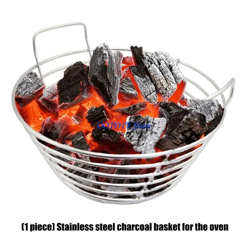 367A Rustproof Stainless Steel Basket For Outdoor And Indoor Grilling Charcoal Holder Portable Meshes Carbon Basket