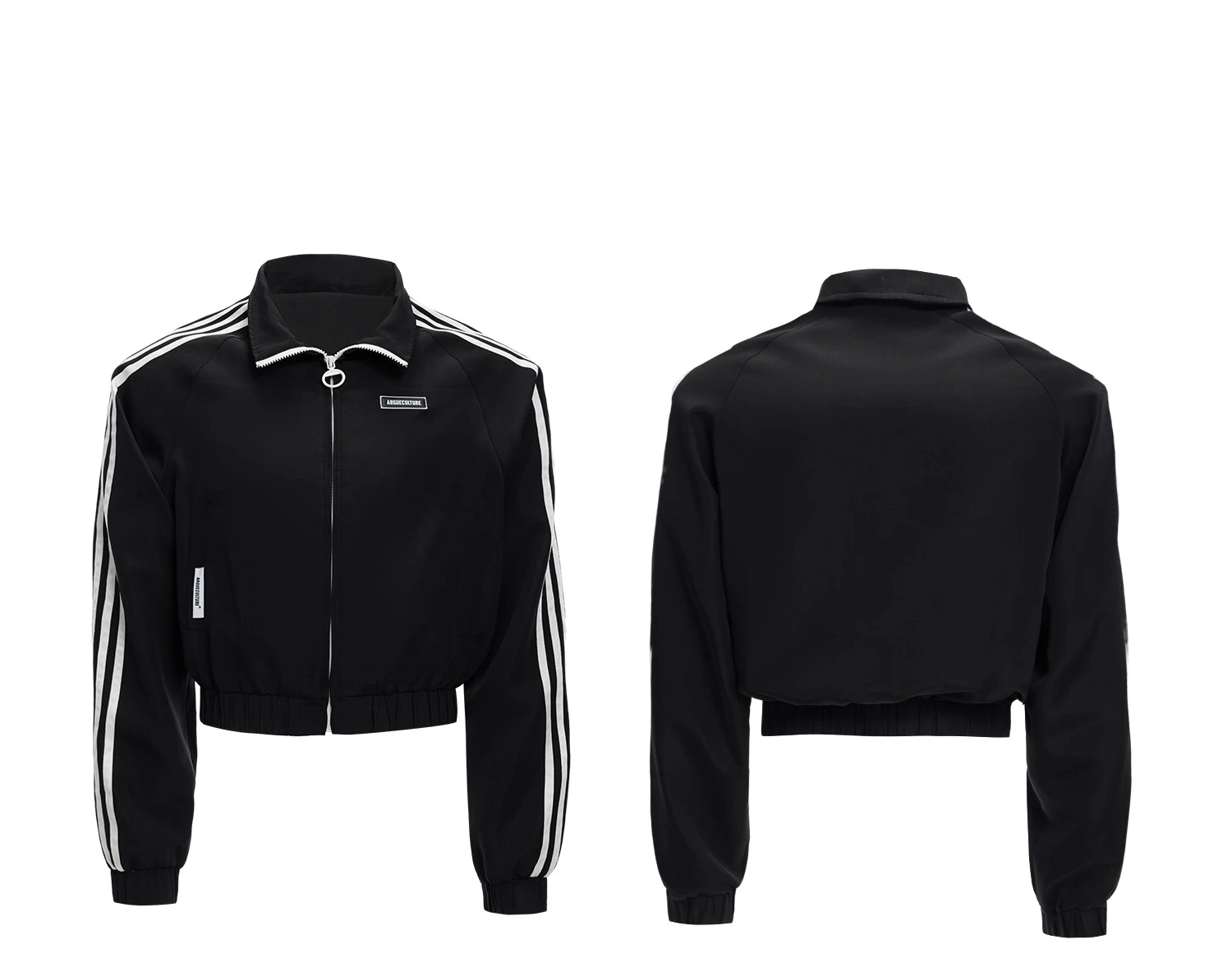 الرجال 2025 ربيع الخريف موضة جديدة 2 قطعة الوقوف طوق الرجعية اللون مطابقة قصيرة نمط جاكيتات فضفاضة الراحة السراويل الرياضية مجموعات