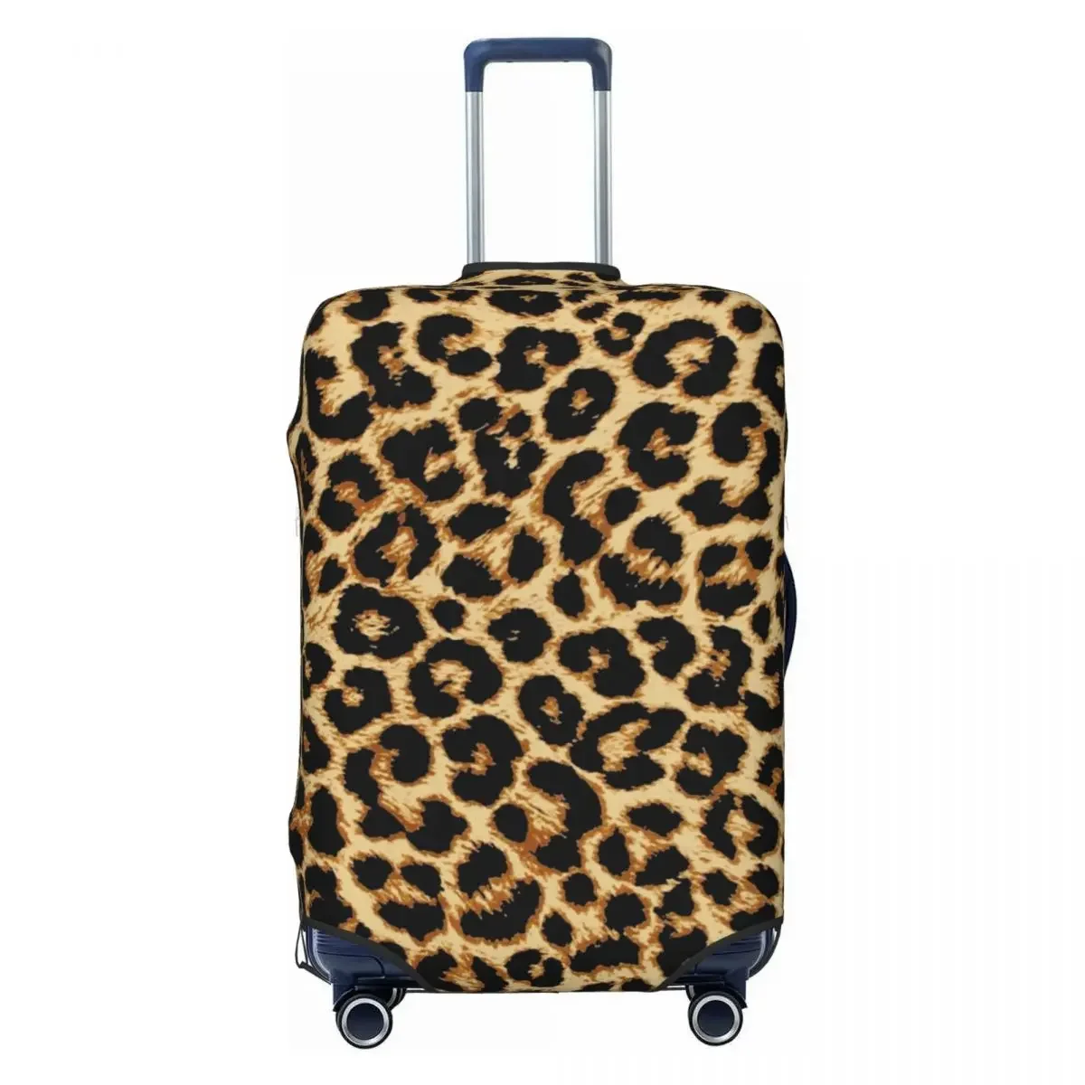 

Custom Leopard Fur Skin Texture Luggage Cover Protector Tropical Wild Animal Travel Suitcase Protective Cover for 18-32 Inch