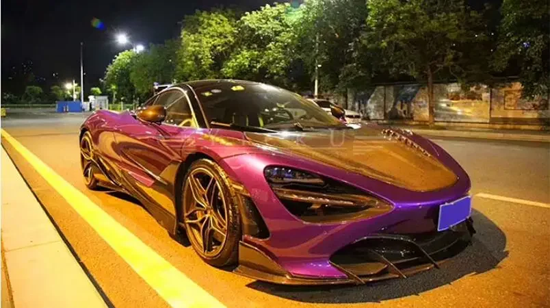 Para mclaren 720s real fibra de carbono amortecedor dianteiro lábio divisores copo abas capa corpo kit 2017 2018 2019 2020 2021