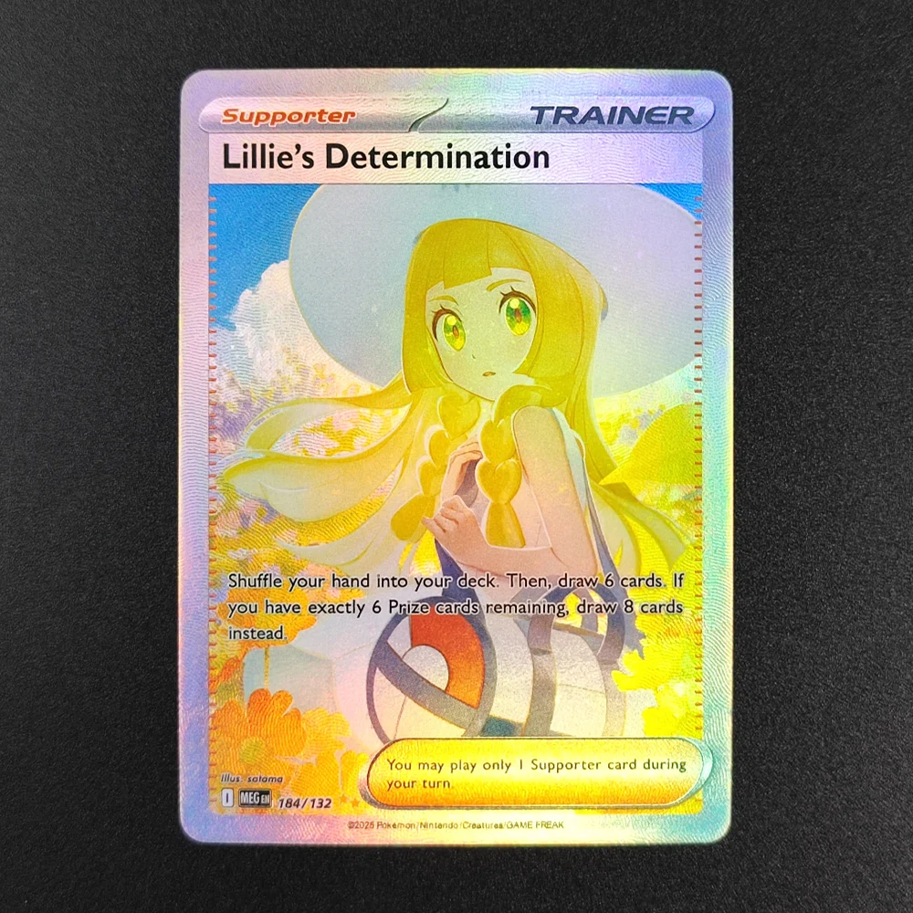 Proxy PKM Trainer Card Lillie Determination Acerola Red Blue Hilda Cynthia Caitlin Mischief English TCG Collection Game Card