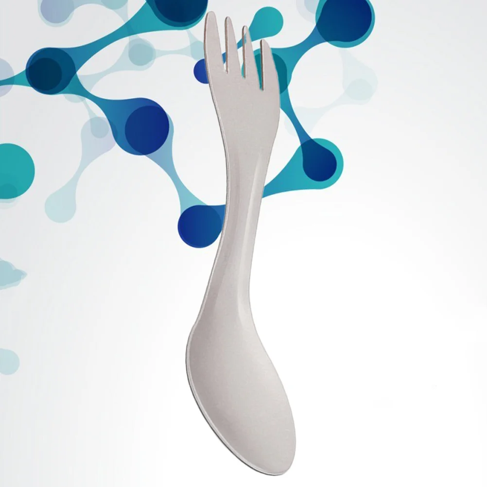 

1Pcs Titanium Spork Double Ended Fork Spoon Camping Hiking Lightweight Portable Outdoor Tableware for Travel Picnic