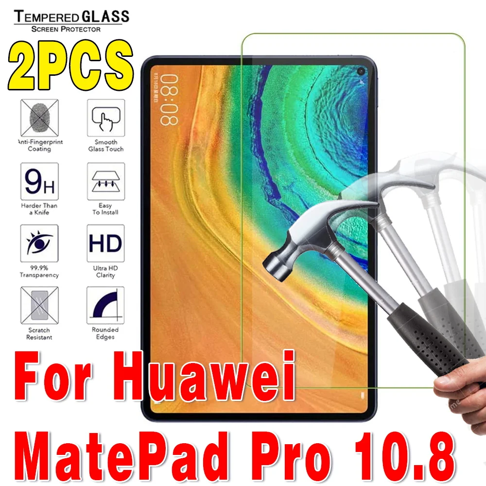 

2Pcs 10.8 Inches Tempered Glass Tablet Screen Protector for Huawei MatePad Pro 10.8 Inch Bubble Free HD Clear Protective Film