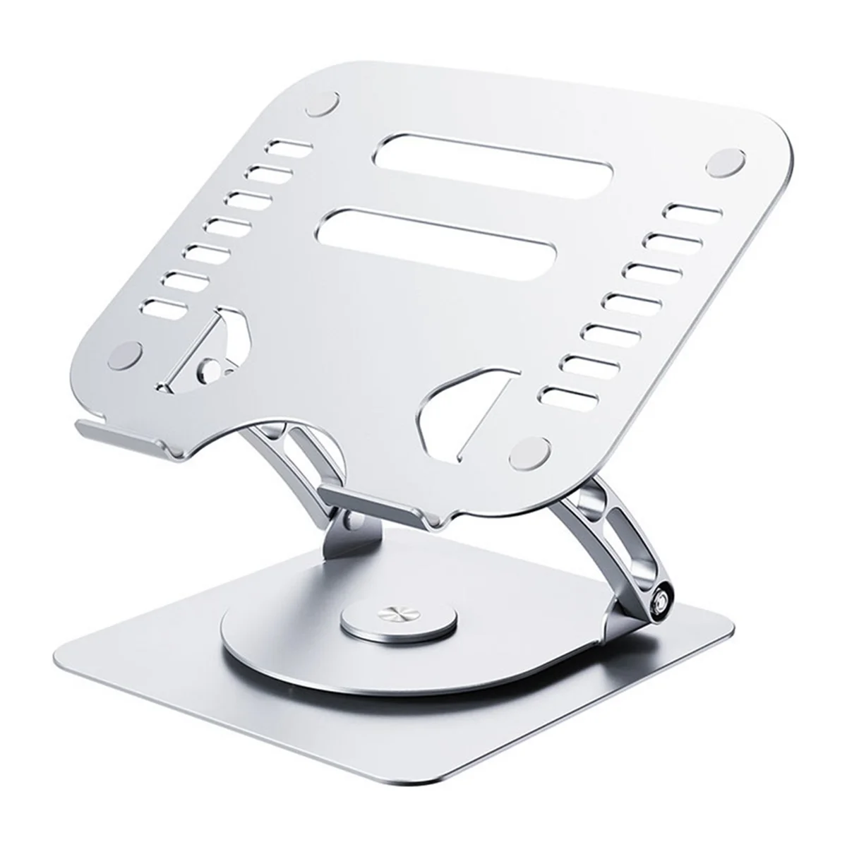 Aluminum Alloy Laptop Stand 360° Rotatable Notebook Holder Liftable Stand for PC Laptop Bracket Tablet Computer-Silver