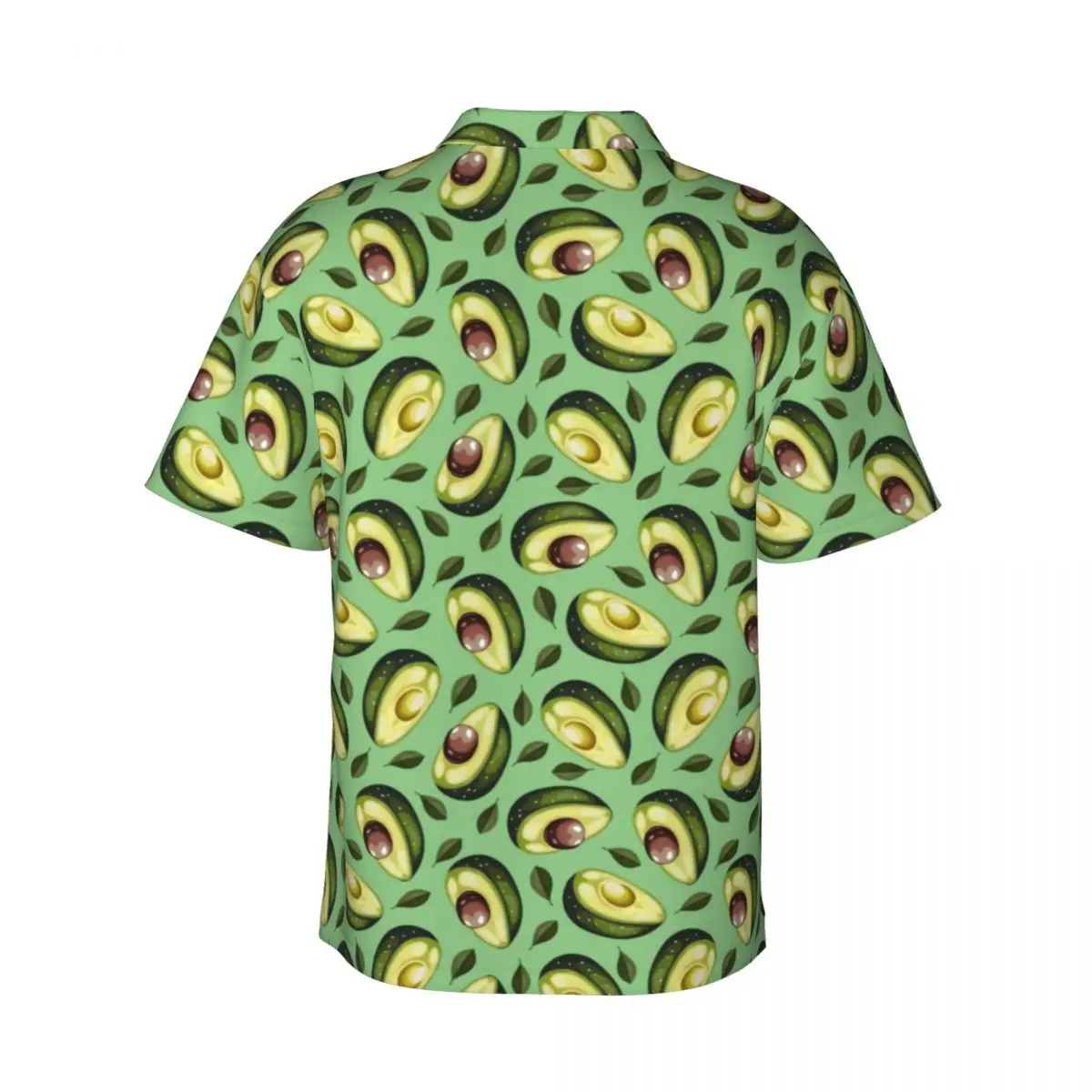 Vegetarian Beach Shirt Trendy Green Avocado Hawaii Casual Shirts Men Novelty Blouses Short Sleeve Streetwear Custom DIY Top