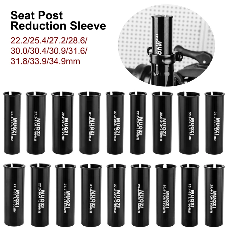 22.2 25.4 28.6 31.6 27.2 33.9 34.9mm Bicycle Seat Post Adapter Shim MTB Road Aluminum Alloy Bike Seatpost Tube Reduction Sleeve