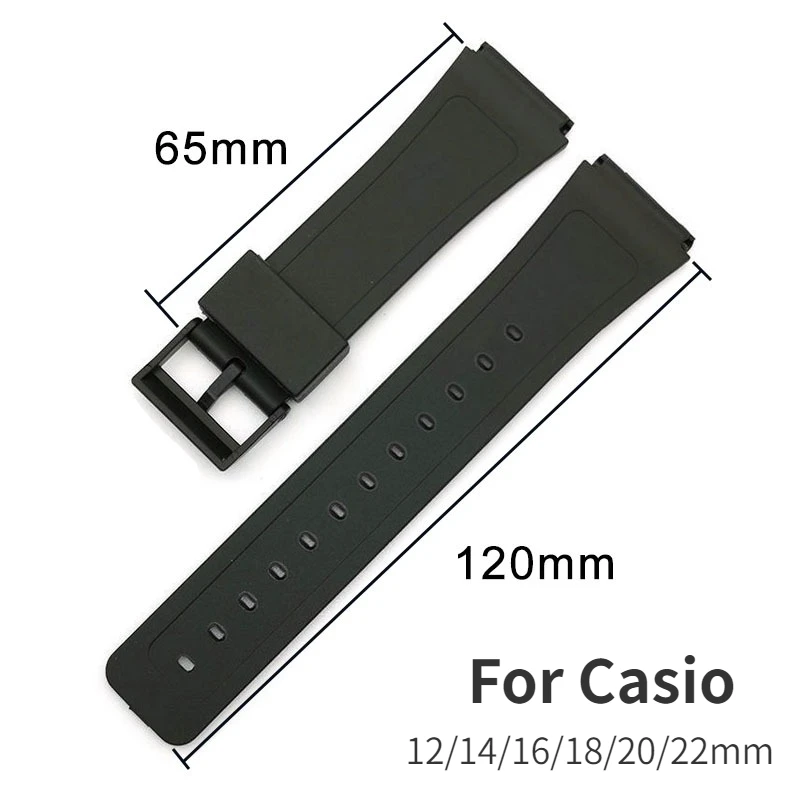 12/14/16/18/20/22mm Watch Strap for Casio W800H SGW400 F91W F84 F105/108 A158/168 AE1200/1300 Watch Accessories Replace Bracelet